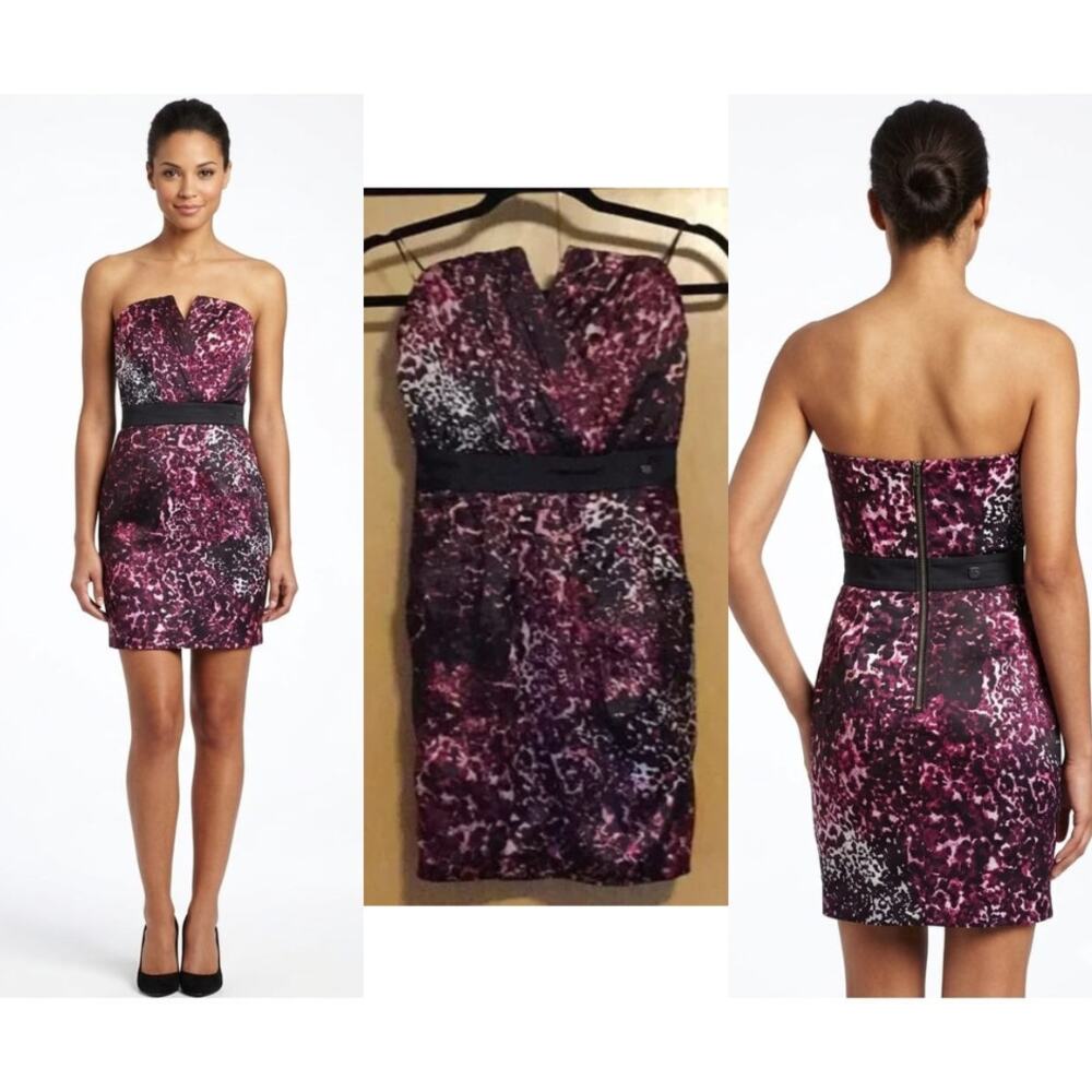 Guess Pleated Strapless Mini Dress - Picture 1 of 9